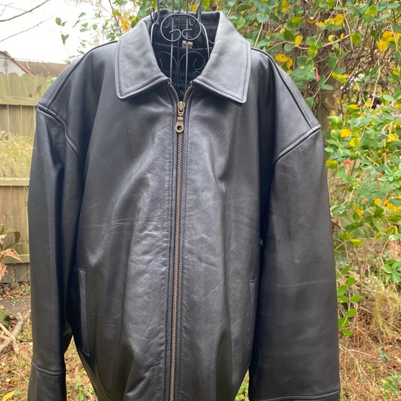 Sea Dream Black Genuine Leather Coat with Removable Thinsulate Liner - Picture 1 of 16